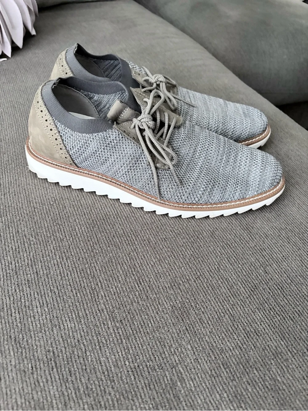 Dockers Light Gray Knit Derby with White Sole